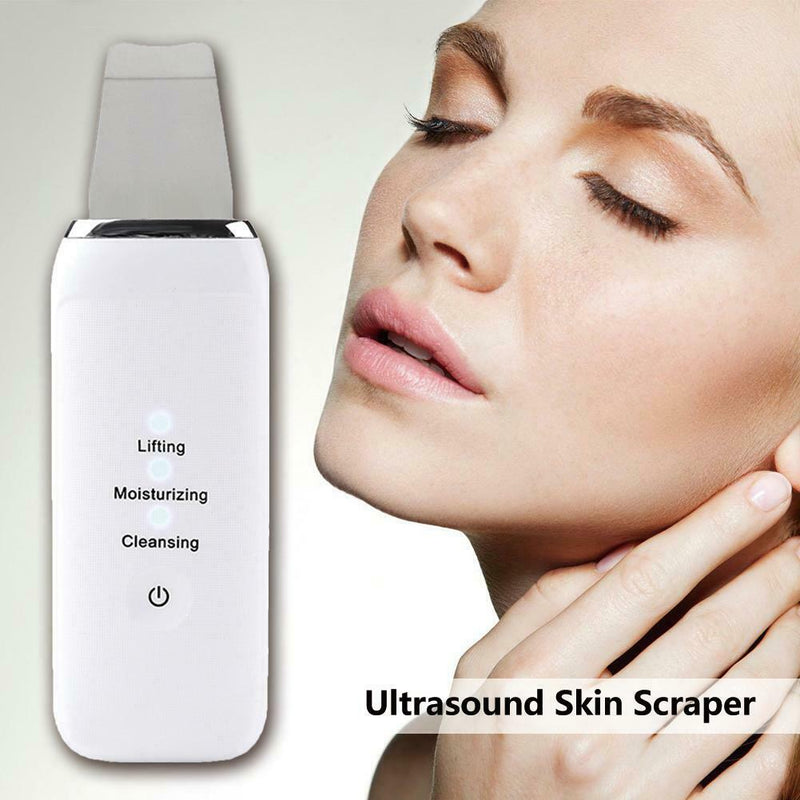3 Modes USB Rechargeable Ultrasonic Facial Skin Scrubber Cleaning Device