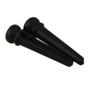 6Pcs Black Ebony Shell Guitar Bridge Bone Pins Set with Green Abalone Dot F