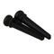 6Pcs Black Ebony Shell Guitar Bridge Bone Pins Set with Green Abalone Dot F