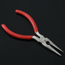 Chain Nose Pliers w/ Ridged Jaws and Cutter Jewellery Tool - Red X5P7