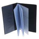 120 Cards Black Leather Business Name ID Credit Card Holder Book Case Organ S4T8