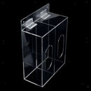 2PCS Acrylic Double Capacity Facemask Dispenser Case Organizer with Cover