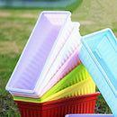 Rectangular Flower Pot Color Plastic Plant Planter Saucer Garden Red Plastic