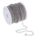 13yd Stainless Steel Chain 2.9mm Wide DIY Jewelry Making Repair Replacement