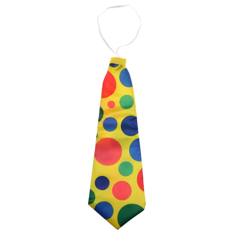 Funky Jumbo Polka Dots Necktie Clown Jester Fancy Dress Party Carnival Tie