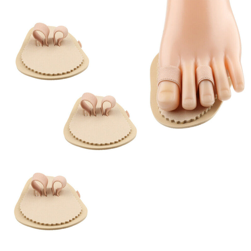 3x Overlapping Toe Straightener Separator Pad Corrector Foot Care