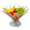 Creative Collapsible Stainless Steel Fruit Bowl Kitchen & Dinning Table Dec