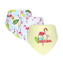 Baby Feeding Head Scarf Towel Bib Bandana Saliva Triangle Dribble Flamingo