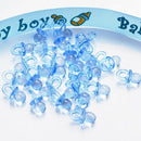 50pcs Mini Pacifier Plastic Table Confetti for Baby Shower-Blue