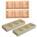 4x Natural Wooden Succulent Plant Flower Bed Pot Through Box Garden Planter