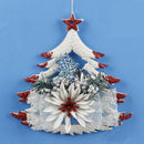 White Christmas Home Door Window Ornaments Christmas Decoration Xmas Tree H D6N8