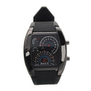 Shot-in Creative LED Watch Sector Sports Car Meter Dial Wrist Watch For Men