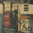 66 road gas station kraft paper poster customer bedroom background wall stickeM&