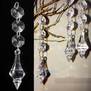 10pcs Clear Acrylic Crystal Beads Curtain Wedding Party DIY Hanging Decorations