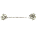 Antiqued Sweater Clip, Stylish Flower Cardigan Collar Clip
