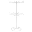 Double Metal Jewelry Frame Earrings Necklace Bracelet Display Stand, White