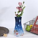Christmas Foldable Vase Office Home Decoration Random PVC Plastic Flower VaS Hn