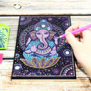 DIY Elephant Trunk Buddha Special Shape Diamond Painting 50 Page Sketchbook