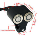 Motorcycle Switch ATV Scooter Fog Light Dual Push Button Switch Indicator