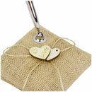 Wood+Metal+Burlap Hearts Wedding Pen Stand Set for Wedding Bridal T6P1