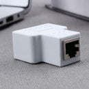 RJ45 Splitter Adapter 1 to 2 Ethernet Socket For PCB Board Welding(White)