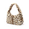 Women Winter Fur Handbag Plush Soft Shoulder Underarm Bag (Yellow Leopard)