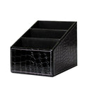 Luxury Leather Desktop Remote Control/Tv Guide Organizer Box Makeup Cosmeti