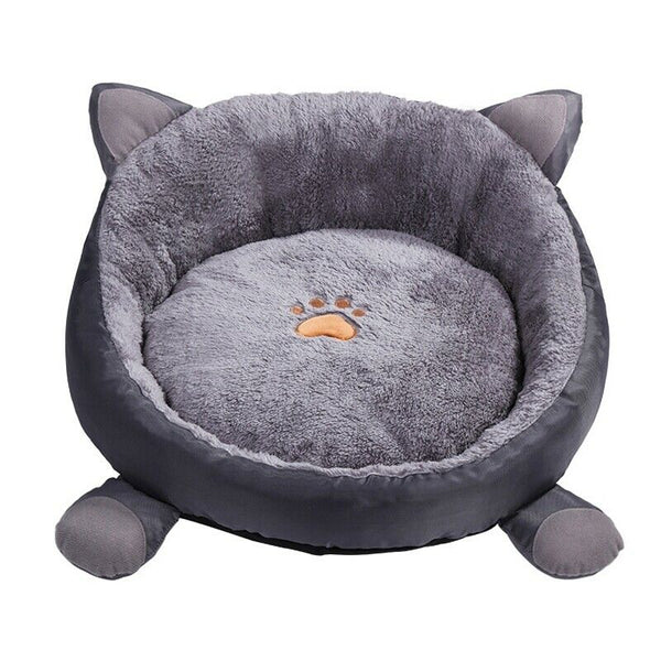 Cat Warm Bed Velvet Comfortable Ear Shape Kennel for Puppy Cama Gato Lovely A7S9