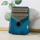 17 Keys Wooden Kalimba Mahogany Thumb Piano Percussion Instrument (Blue)
