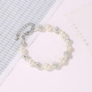 Simple diamond ball string transfer bead bracelet V8L0