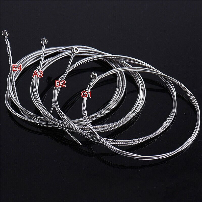 4 Pcs Stainless Steel Bass Strings Bass Guitar Parts Accessories Guitar Str