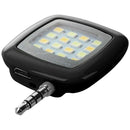 3.5mm Smart Selfie 16 LED Camera Flash Fill Light For Mobile Phone Black
