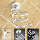 Hair Dryer Rack Aluminum Wall Mounted Bathroom Flat Spiral Stand Holder Hanger