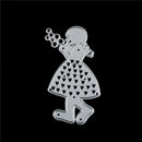 Vivid Girls Blowing Bubbles Embossing Metal Cutting Dies Stencils Scrapbooki FT