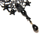 Victorian Black Lace&Beads Choker Steampunk Style Gothic Collar Necklace