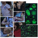 10x Halloween Luminous Tattoo Stickers Waterproof Temporary Tattoo Stickers