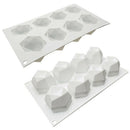 8 Cavity Diamond Polygonal Silicone Cake Mold French Dessert Mousse Pastry SEAU