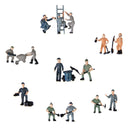 25pcs 1:87 Painted Train Railway Worker People Figures with ladder & bucket