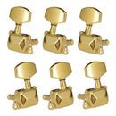 6pcs Guitar Lock Tuners (3L+3R Handed) Guitar String Tuning Pegs Machine Head