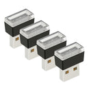 Mini USB White LED Car Interior Light Neon Atmosphere Ambient Lamp