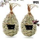 Hanging Bird House Natural Fiber Finch Bird Nest Hut Outdoor Cage