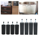 8pcs/set Black Plastic Bed Risers Table Square Feets Plinth Floor Protector