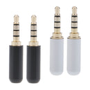4x TRRS 3.5mm 1/8" Male Plug Stereo Repair Headphone Jack Copper Audio Soldering