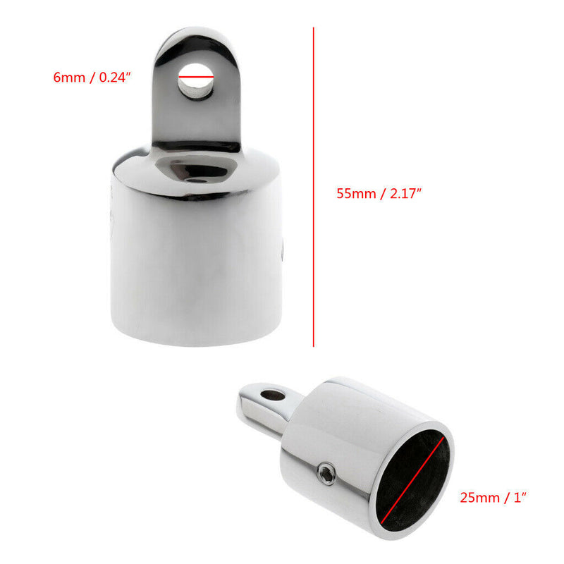 1" 25mm Eye End Cap Bimini Top Fitting Boat Hardware 316 Stainless Steel