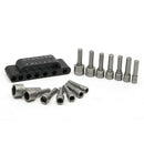 9pcs Socket Nut Driver Set Drill Bit Adapter 1/4'' Hex Shank 5-13mm