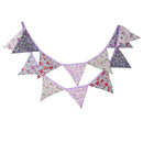12 Flags 3.2m Purple Flower Bunting Holiday Party Decor Pennant Flag Banner