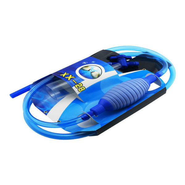 Aquarium Siphon Gravel Cleaner Fish Safe Tank Vacuum Pump Water Change Switch as