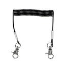 55" Outdoor Fishing Safety Lanyard Rope Spring Coiled Tether & Lobster Clasp