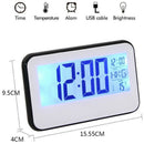 Led Digital Alarm Clocks Date Week Temperature Electronic Table Watch Voice Z1E4