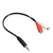 3.5mm Male to 2 RCA Female Jack Stereo Audio Cable Converter Adapter DC3